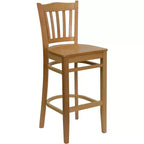 Flash Furniture Vertical Slat Back Wooden Restaurant Barstool