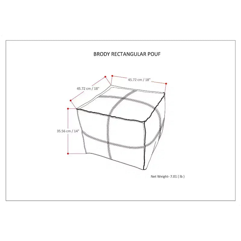 Wendal Square Pouf - WyndenHall