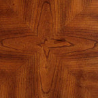 Elm Lane Patterson II Vintage Cherry Wood Round Accent Side End Table 26 Wide with Lower Shelf Brown Curving Legs for Living Room Bedroom Bedside