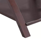 Elm Lane Ashton Modern Espresso Wood Square Accent Side End Table 23 3/4 Wide with Shelf Brown Clear Glass Tabletop for Living Room Bedroom Entryway