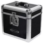 Odyssey KROM Series Valise de transport pour 70 disques vinyles 12" et vinyles avec intérieur doublé de mousse, verrouillage sécurisé et poignée, argent