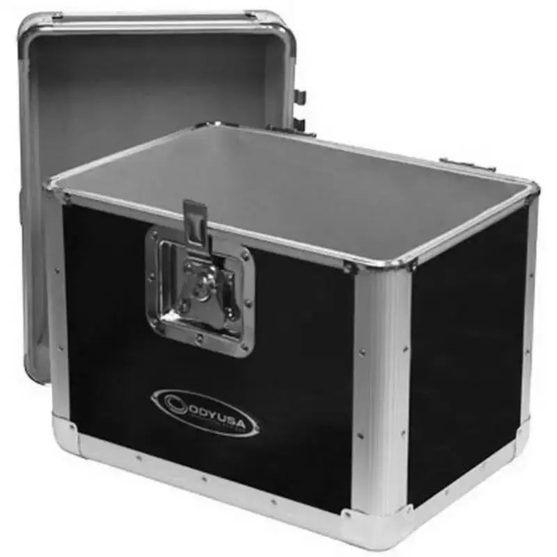 Odyssey KROM Series Valise de transport pour 70 disques vinyles 12" et vinyles avec intérieur doublé de mousse, verrouillage sécurisé et poignée, argent