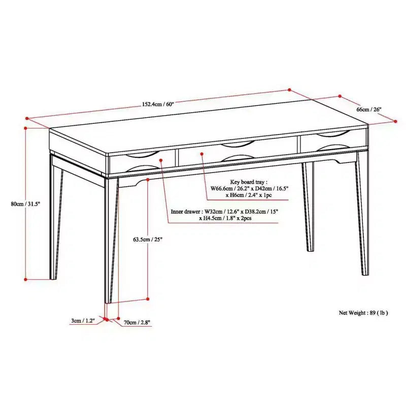 Pearson Solid Hardwood Desk - WyndenHall