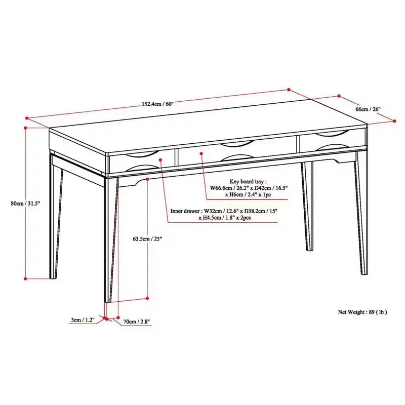 Pearson Solid Hardwood Desk - WyndenHall