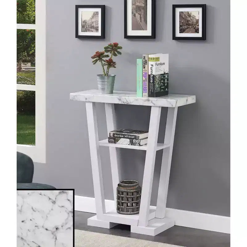Newport V Console with Shelves - Breighton Home