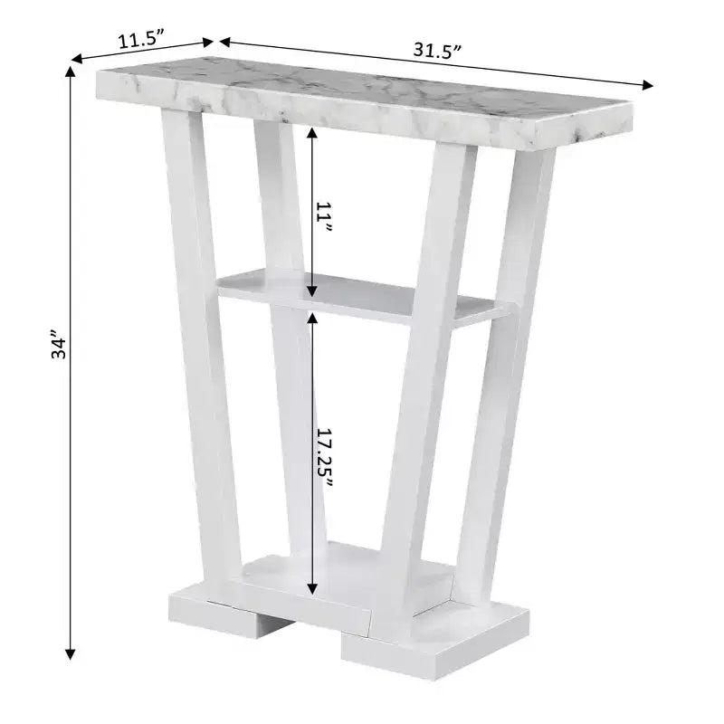 Newport V Console with Shelves - Breighton Home