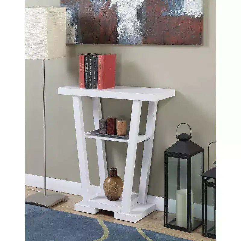 Newport V Console with Shelves - Breighton Home