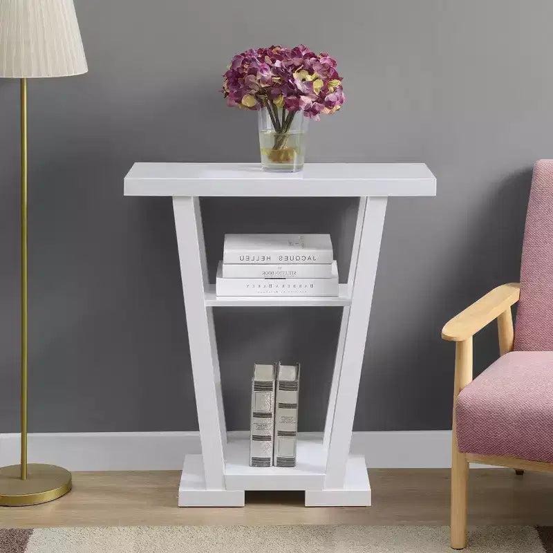 Newport V Console with Shelves - Breighton Home