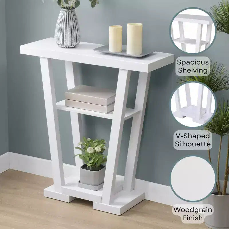 Newport V Console with Shelves - Breighton Home
