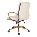 Chaise mi-dos en similicuir avec finition dorée - OSP Home Furnishings