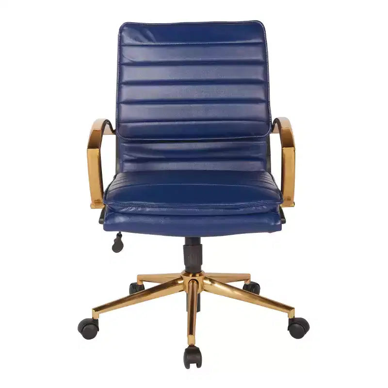 Chaise mi-dos en similicuir avec finition dorée - OSP Home Furnishings