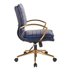Chaise mi-dos en similicuir avec finition dorée - OSP Home Furnishings