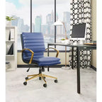 Chaise mi-dos en similicuir avec finition dorée - OSP Home Furnishings