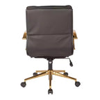Chaise mi-dos en similicuir avec finition dorée - OSP Home Furnishings