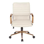 Chaise mi-dos en similicuir avec finition dorée - OSP Home Furnishings
