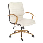 Chaise mi-dos en similicuir avec finition dorée - OSP Home Furnishings