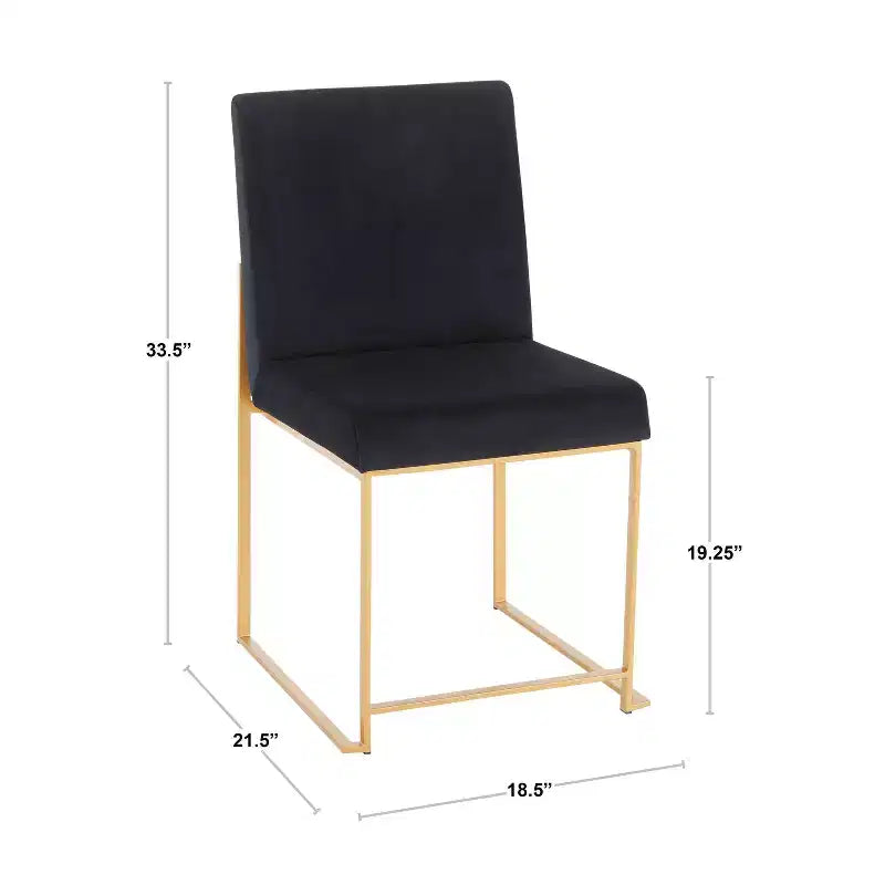 Lot de 2 Chaises de Salle à Manger Contemporaines Hautes Fuji - LumiSource
