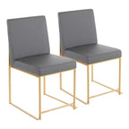 Lot de 2 Chaises de Salle à Manger Contemporaines Hautes Fuji - LumiSource