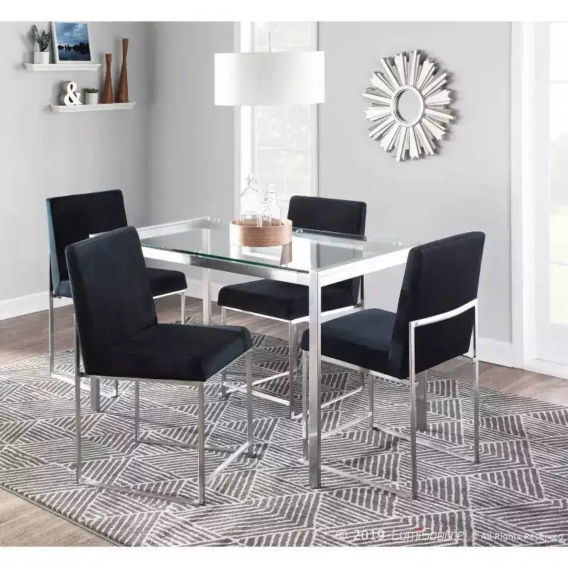Lot de 2 Chaises de Salle à Manger Contemporaines Hautes Fuji - LumiSource