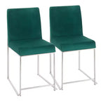 Lot de 2 Chaises de Salle à Manger Contemporaines Hautes Fuji - LumiSource