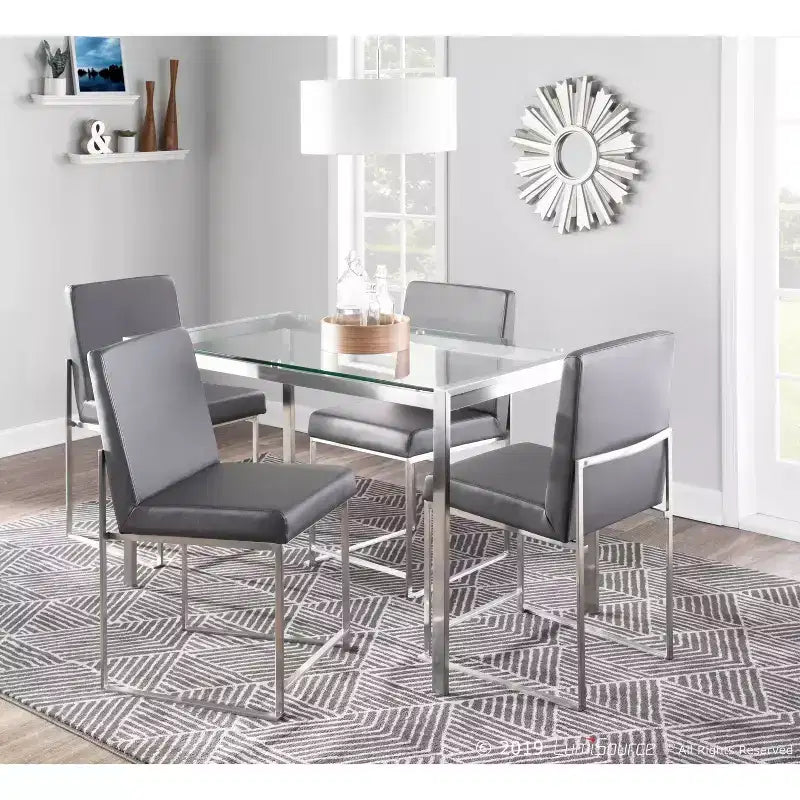Lot de 2 Chaises de Salle à Manger Contemporaines Hautes Fuji - LumiSource