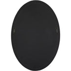 Noble Park Zahra Oval Vanity Decorative Wall Mirror Rustic Farmhouse Beaded Trim Natural Wood Frame 23 1/2 Wide for Bathroom Bedroom Living Room Home