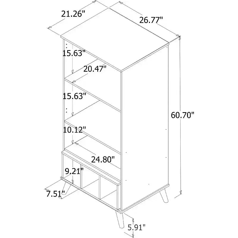 26.77 Hampton Display Cabinet - Manhattan Comfort