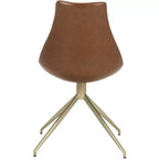 Fauteuil pivotant Lynette - Lot de 2 - ACH7006 - Marron clair/Laiton - Safavieh