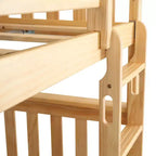 Lit superposé double au-dessus double Max & Lily pour enfants, lit plateforme en bois massif, sommier tapissier non requis