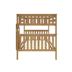 Lit superposé double au-dessus double Max & Lily pour enfants, lit plateforme en bois massif, sommier tapissier non requis