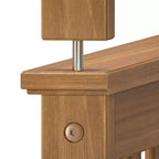 Lit superposé double au-dessus double Max & Lily pour enfants, lit plateforme en bois massif, sommier tapissier non requis