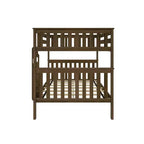 Lit superposé double au-dessus double Max & Lily pour enfants, lit plateforme en bois massif, sommier tapissier non requis