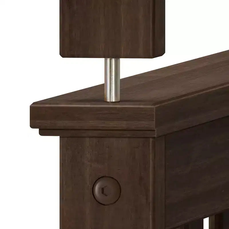 Lit superposé double au-dessus double Max & Lily pour enfants, lit plateforme en bois massif, sommier tapissier non requis