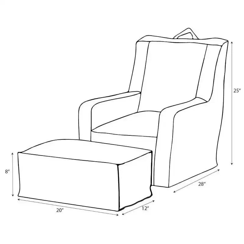 Sensory Friendly Kids' Chair with Ottoman - Pillowfort