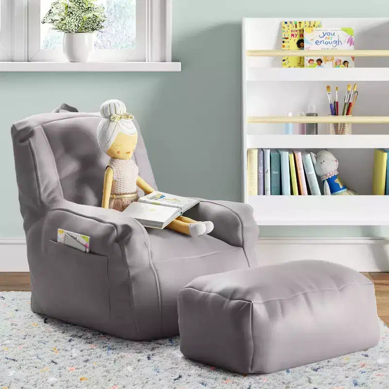 Sensory Friendly Kids' Chair with Ottoman - Pillowfort
