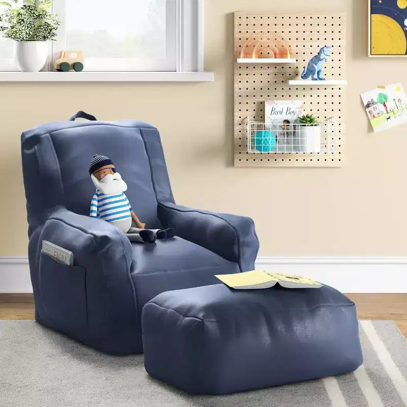 Sensory Friendly Kids' Chair with Ottoman - Pillowfort
