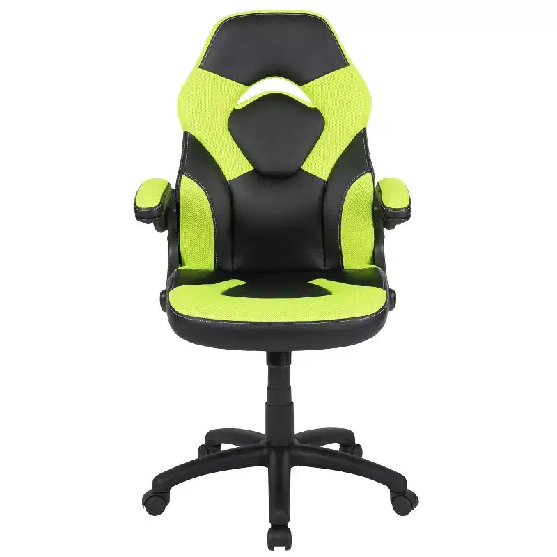 Fauteuil de bureau ergonomique pivotant réglable Flash Furniture X10 pour gamer avec accoudoirs relevables
