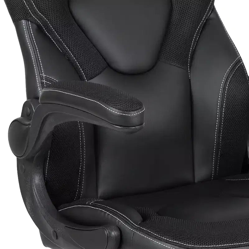 Fauteuil de bureau ergonomique pivotant réglable Flash Furniture X10 pour gamer avec accoudoirs relevables