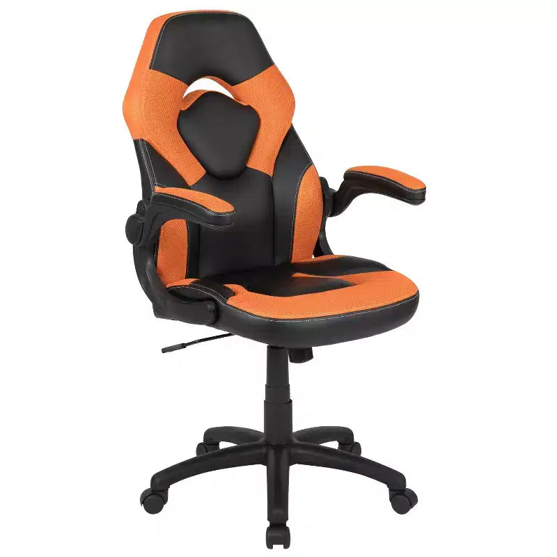 Fauteuil de bureau ergonomique pivotant réglable Flash Furniture X10 pour gamer avec accoudoirs relevables