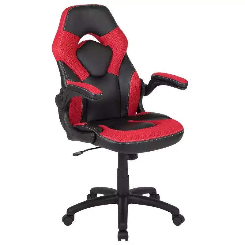 Fauteuil de bureau ergonomique pivotant réglable Flash Furniture X10 pour gamer avec accoudoirs relevables