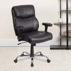Flash Furniture HERCULES Series Big & Tall 400 lb. Rated Swivel Ergonomic Task Office Chair with Clean Line Stitching and Adjustable Arms