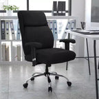 Flash Furniture HERCULES Series Big & Tall 400 lb. Rated Swivel Ergonomic Task Office Chair with Clean Line Stitching and Adjustable Arms