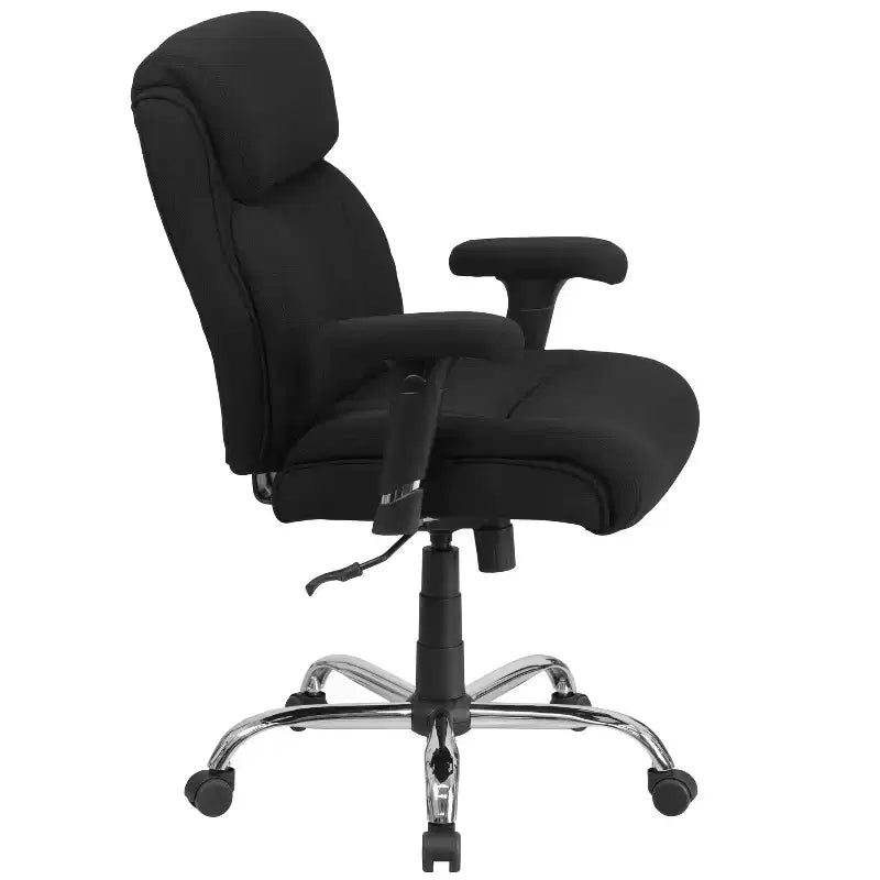 Flash Furniture HERCULES Series Big & Tall 400 lb. Rated Swivel Ergonomic Task Office Chair with Clean Line Stitching and Adjustable Arms