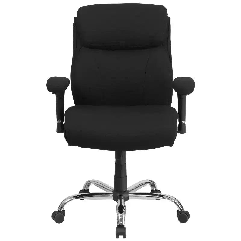 Flash Furniture HERCULES Series Big & Tall 400 lb. Rated Swivel Ergonomic Task Office Chair with Clean Line Stitching and Adjustable Arms