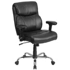 Flash Furniture HERCULES Series Big & Tall 400 lb. Rated Swivel Ergonomic Task Office Chair with Clean Line Stitching and Adjustable Arms