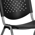 Flash Furniture HERCULES Series 880 lb. Capacity Plastic Stack Chair with Powder Coated Frame