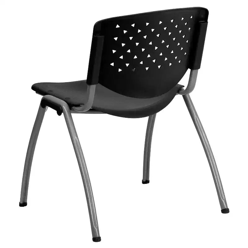 Flash Furniture HERCULES Series 880 lb. Capacity Plastic Stack Chair with Powder Coated Frame