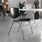 Flash Furniture HERCULES Series 880 lb. Capacity Plastic Stack Chair with Powder Coated Frame