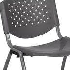 Flash Furniture HERCULES Series 880 lb. Capacity Plastic Stack Chair with Powder Coated Frame