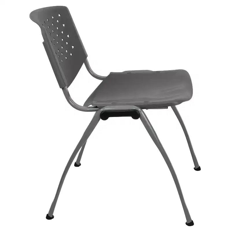 Flash Furniture HERCULES Series 880 lb. Capacity Plastic Stack Chair with Powder Coated Frame